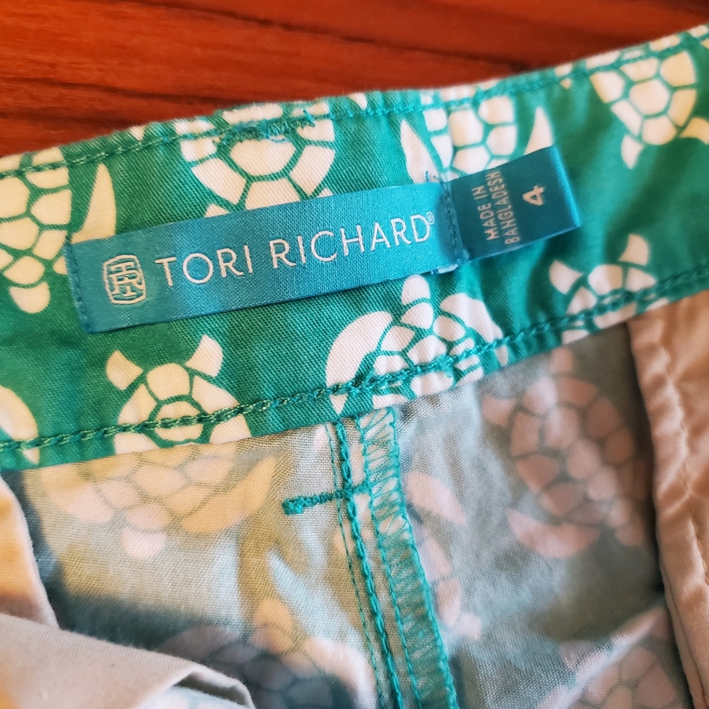 Tori Richard Honolulu honu turtle delight Sadie shorts 4 - Picture 7 of 8